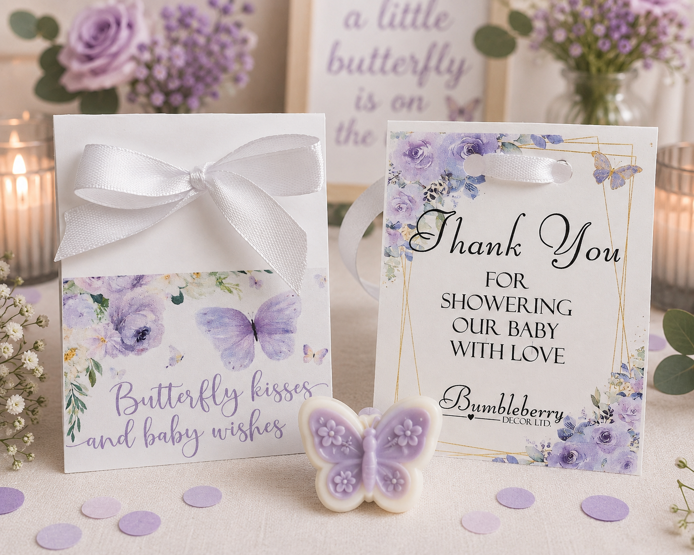 "Butterfly Kisses" Baby Shower Favors