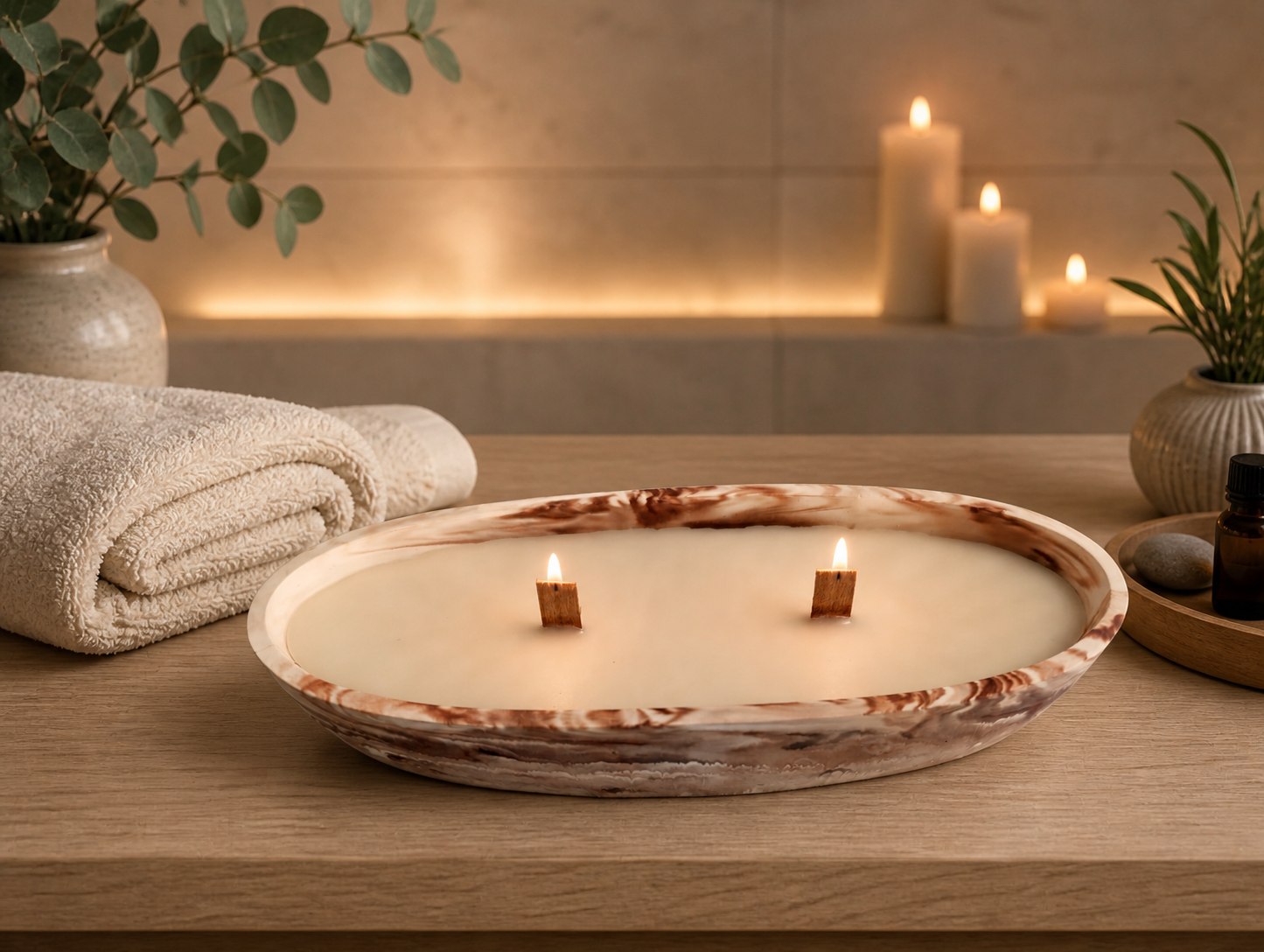 2 Wick Eco Resin Candle