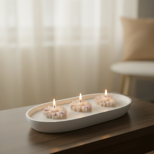 3 Daisy Eco Resin Candle