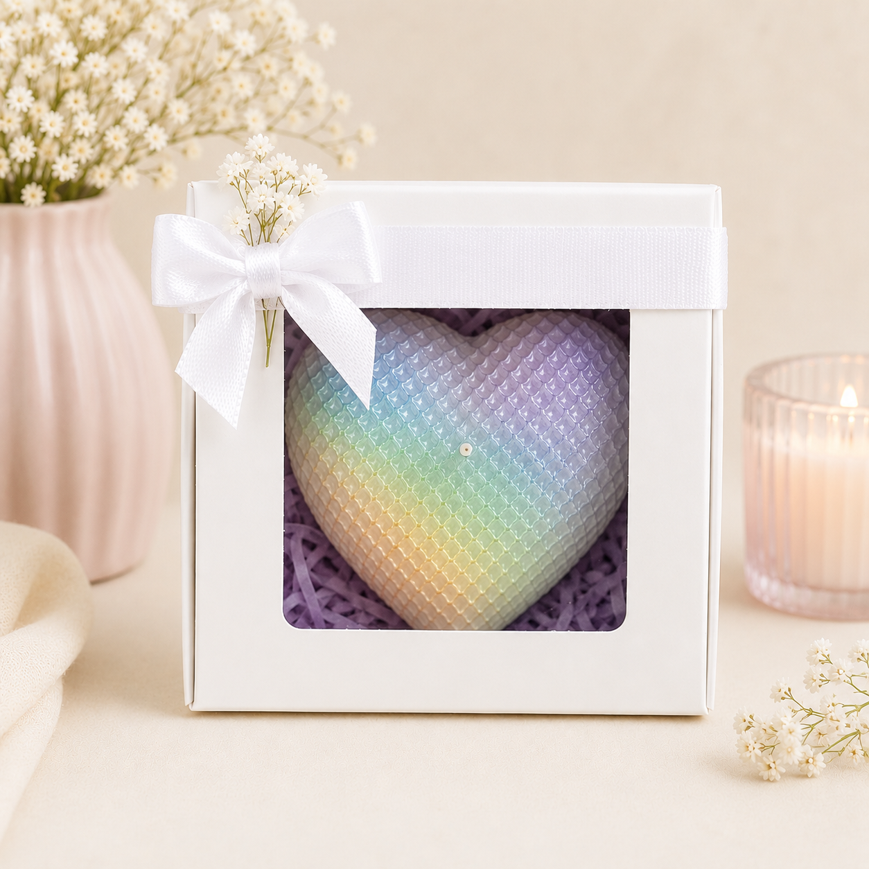 Large Heart Shaped Candle