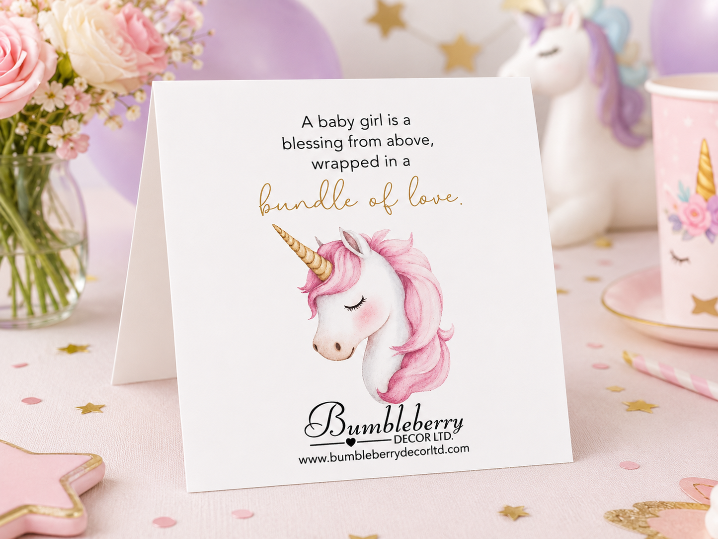 Unicorn Baby Shower Favor - Customizable!