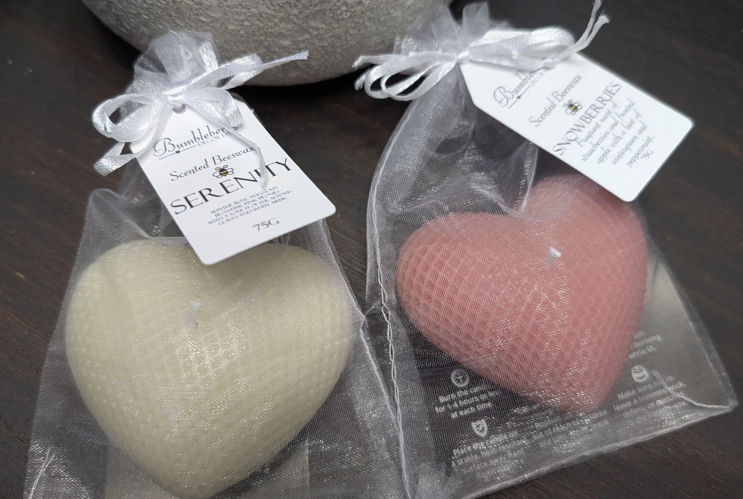 Beeswax Heart Candle