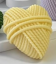 Beeswax Fancy Heart Candle